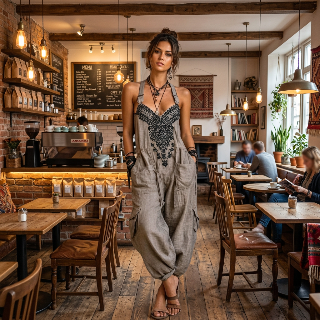 Briseida | Bohemian Utility Pocket Jumpsuit
