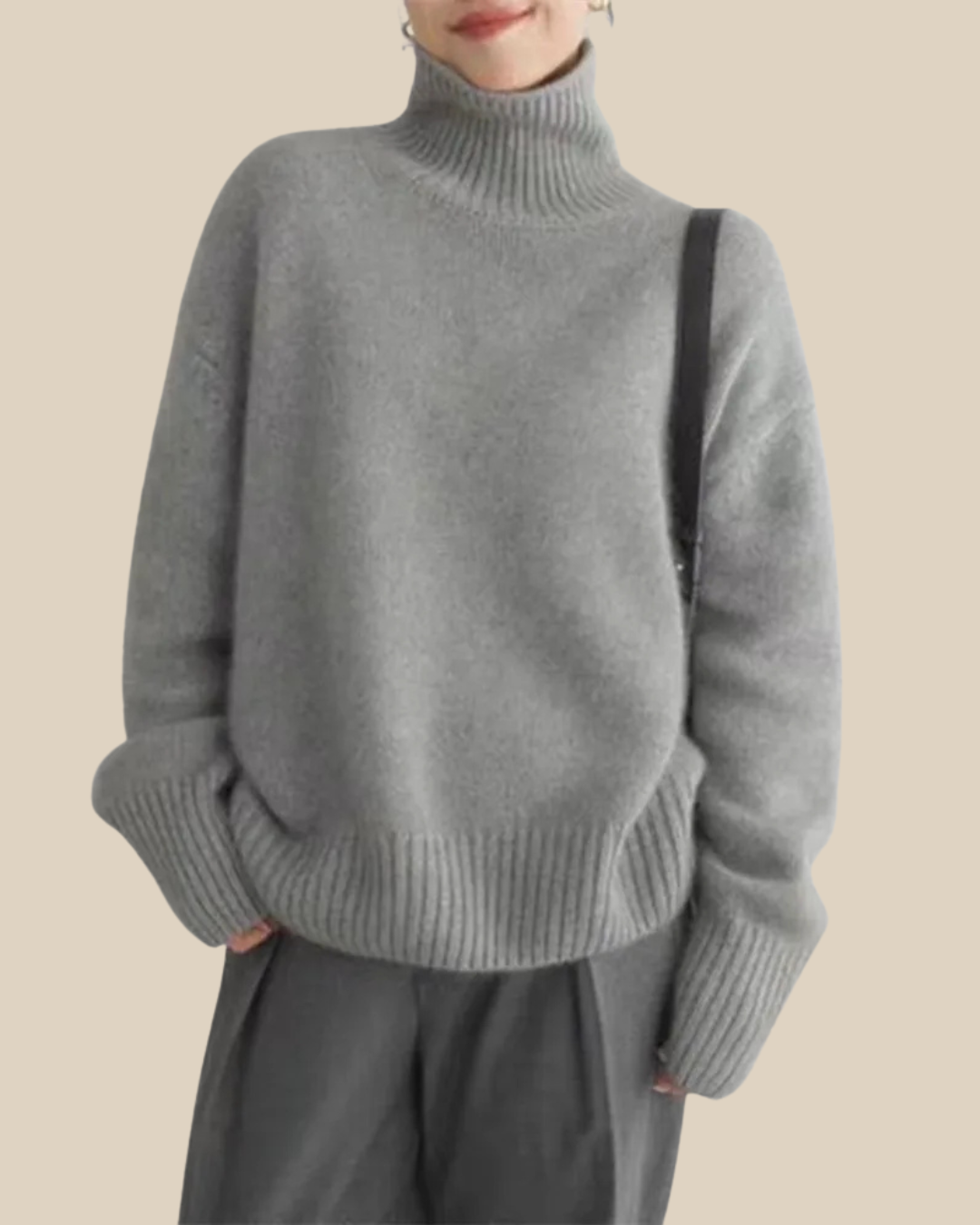 Brivelle | Relaxed Ribbed Turtleneck Sweater
