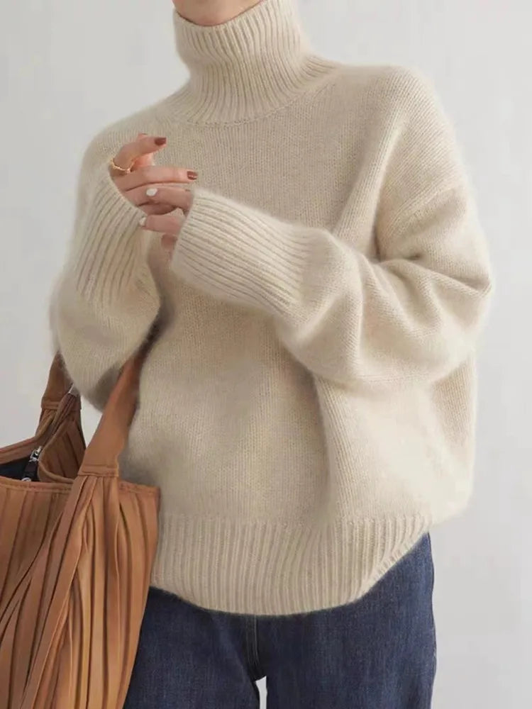 Brivelle | Relaxed Ribbed Turtleneck Sweater