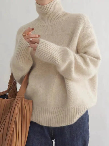 Brivelle | Relaxed Ribbed Turtleneck Sweater
