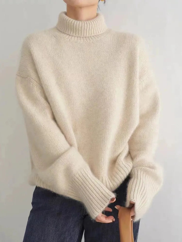 Brivelle | Relaxed Ribbed Turtleneck Sweater