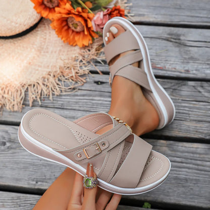 Xanthe | Soft Step Wedge Slide Sandals