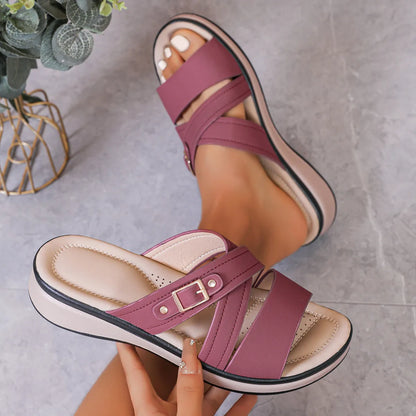 Xanthe | Soft Step Wedge Slide Sandals
