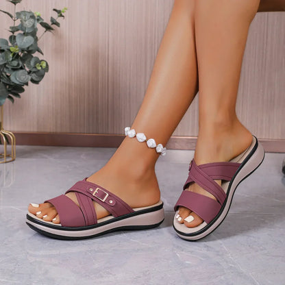 Xanthe | Soft Step Wedge Slide Sandals