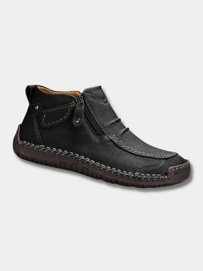 Idris | Hand Stitched Zip Ankle Shoes