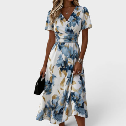 Camellia | Floral Wrap Midi Dress