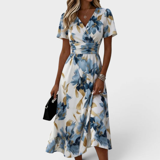 Camellia | Floral Wrap Midi Dress