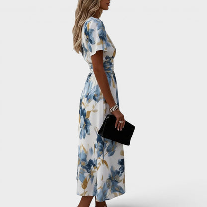 Camellia | Floral Wrap Midi Dress