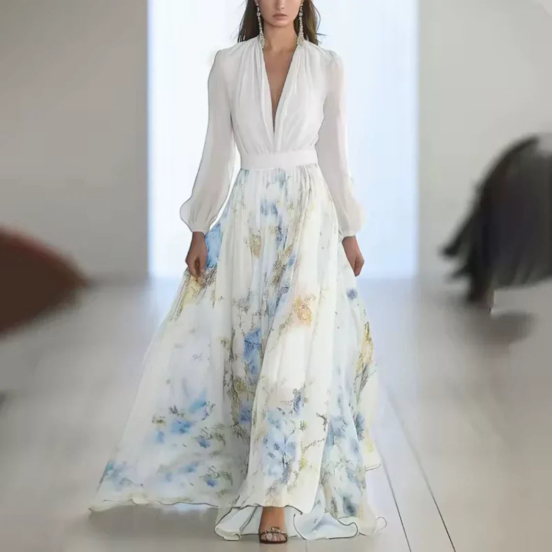 Alira | Floral Chiffon Maxi Dress