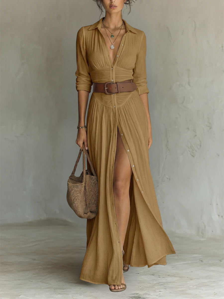 Celestyn | Elegant Pleated Maxi Dress