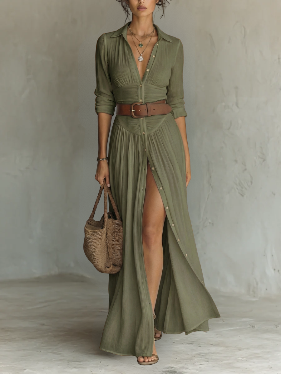 Celestyn | Elegant Pleated Maxi Dress