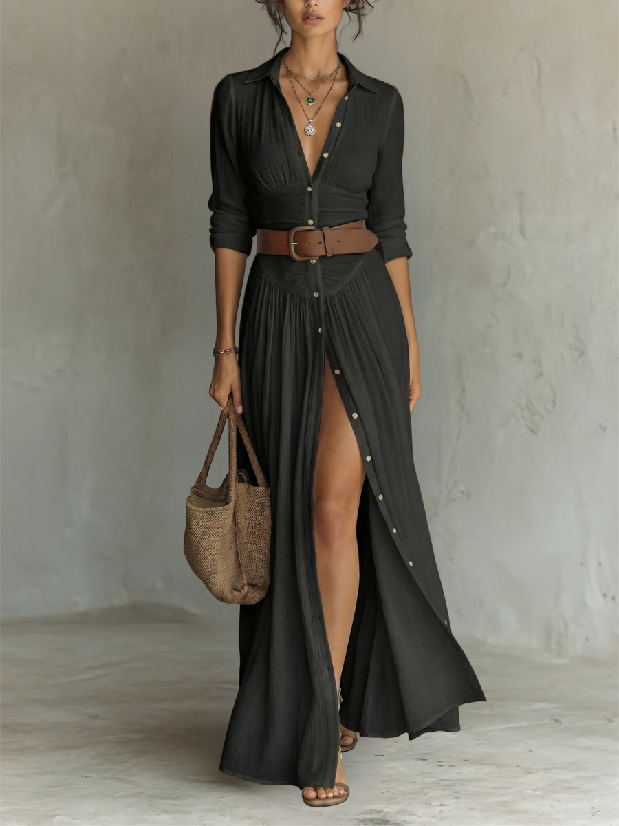 Celestyn | Elegant Pleated Maxi Dress