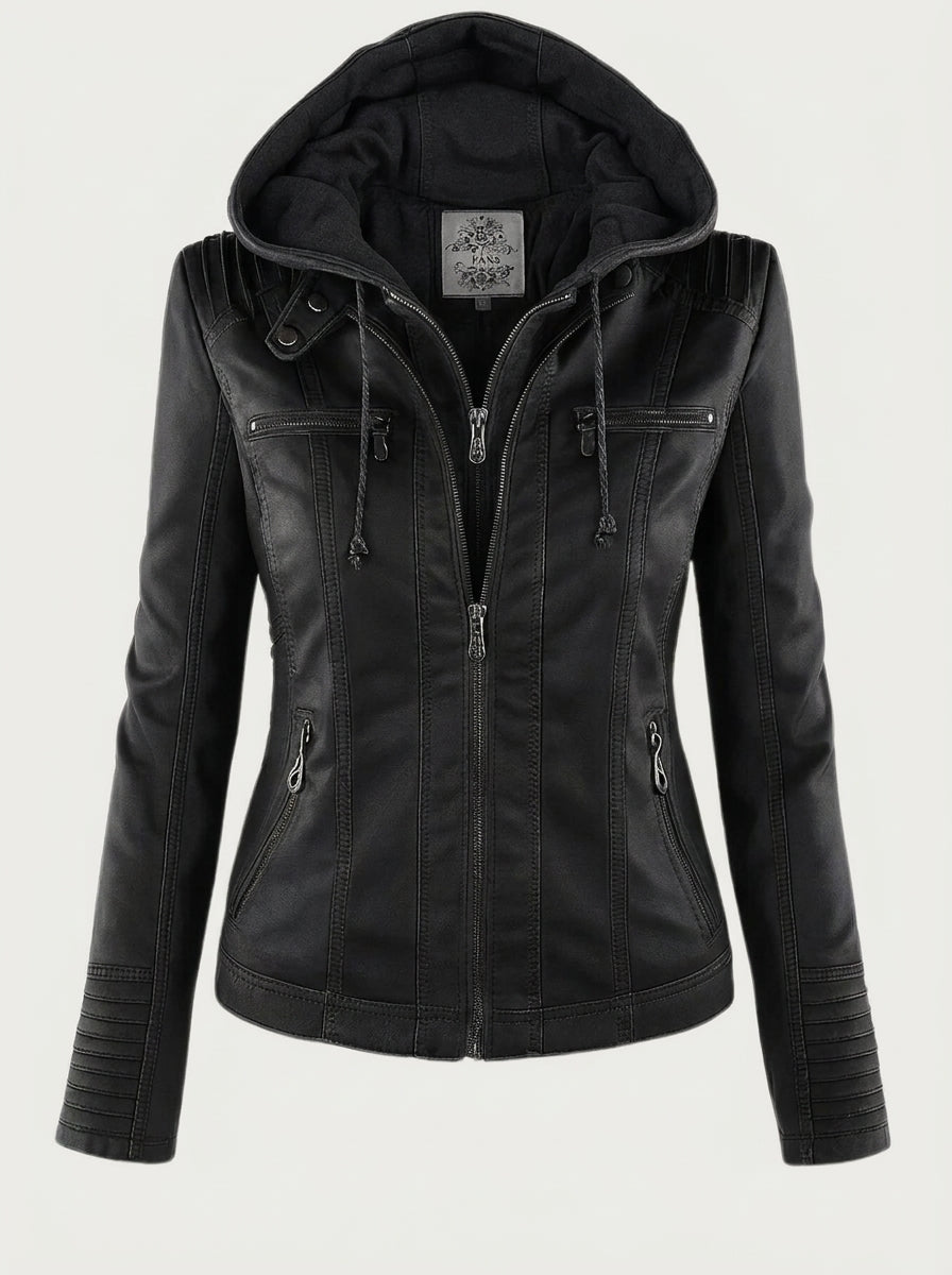 Ravissa | Casual Hooded Zip Front Jacket