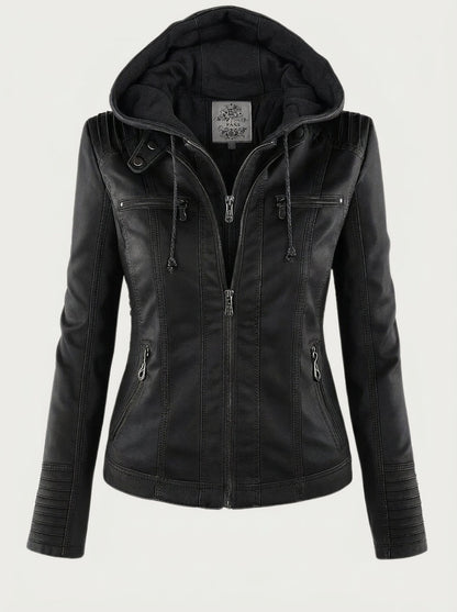 Ravissa | Casual Hooded Zip Front Jacket