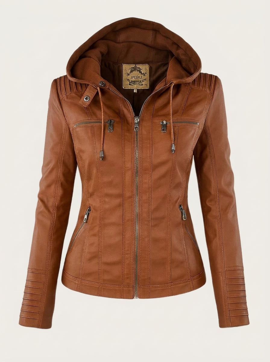 Ravissa | Casual Hooded Zip Front Jacket