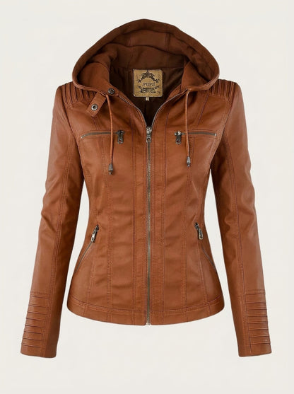 Ravissa | Casual Hooded Zip Front Jacket