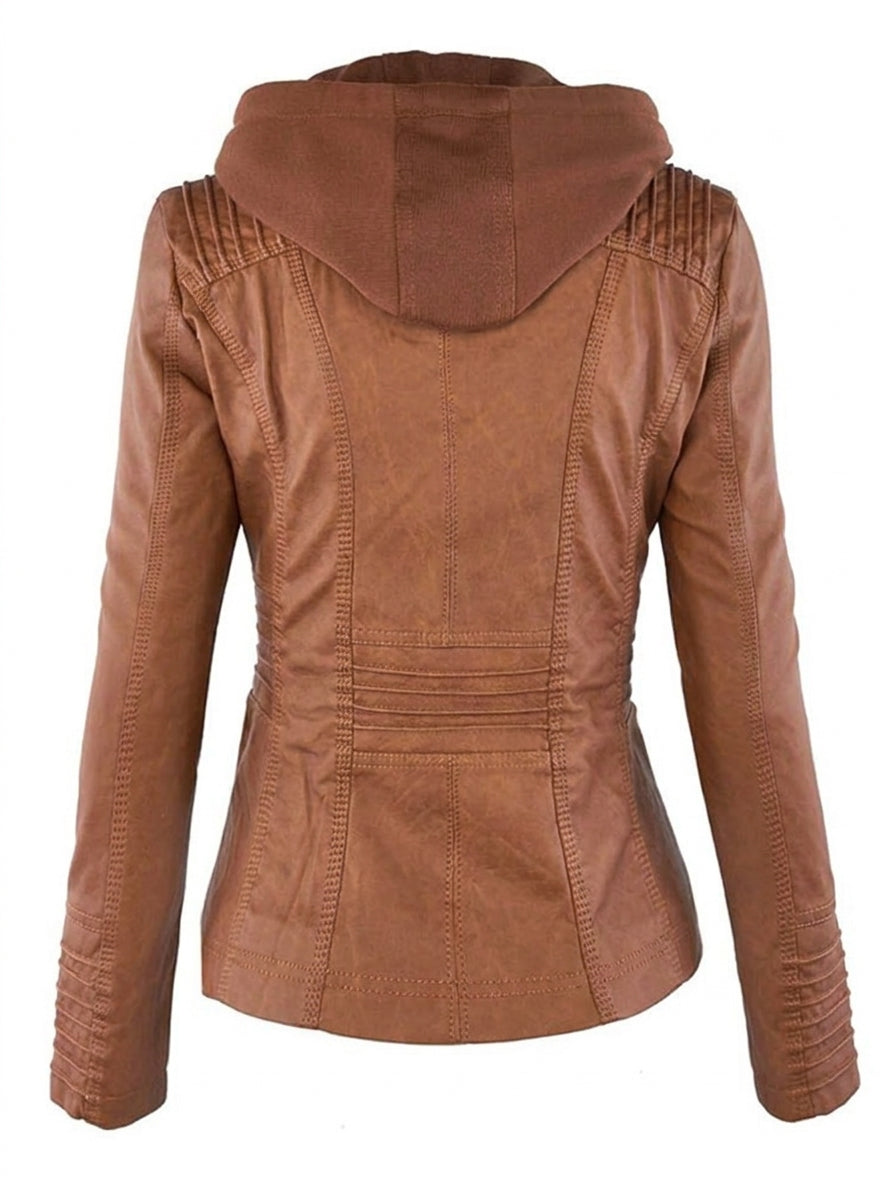 Ravissa | Casual Hooded Zip Front Jacket