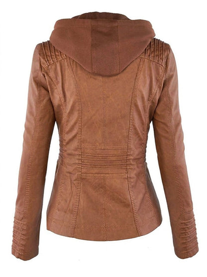 Ravissa | Casual Hooded Zip Front Jacket