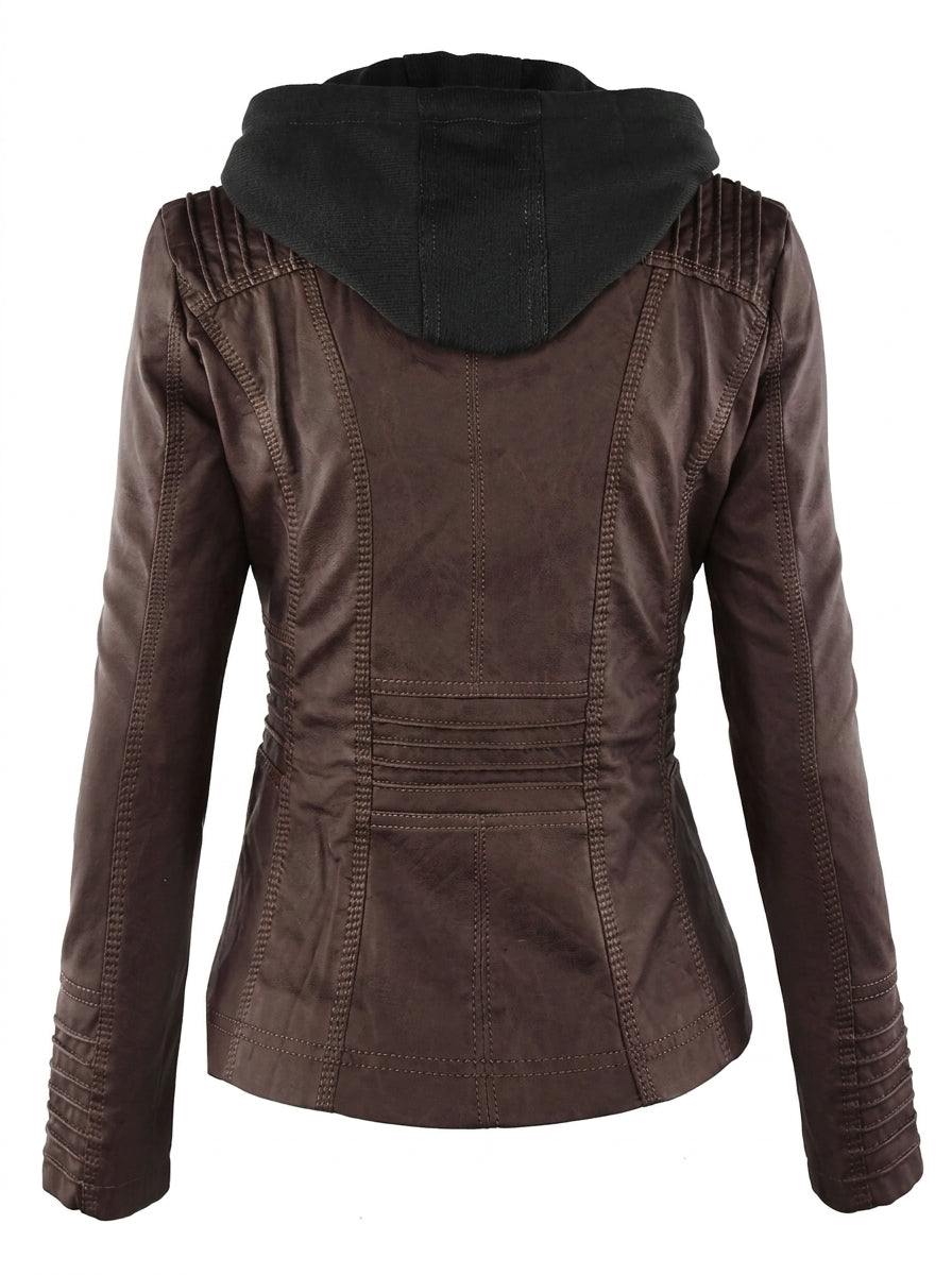 Ravissa | Casual Hooded Zip Front Jacket