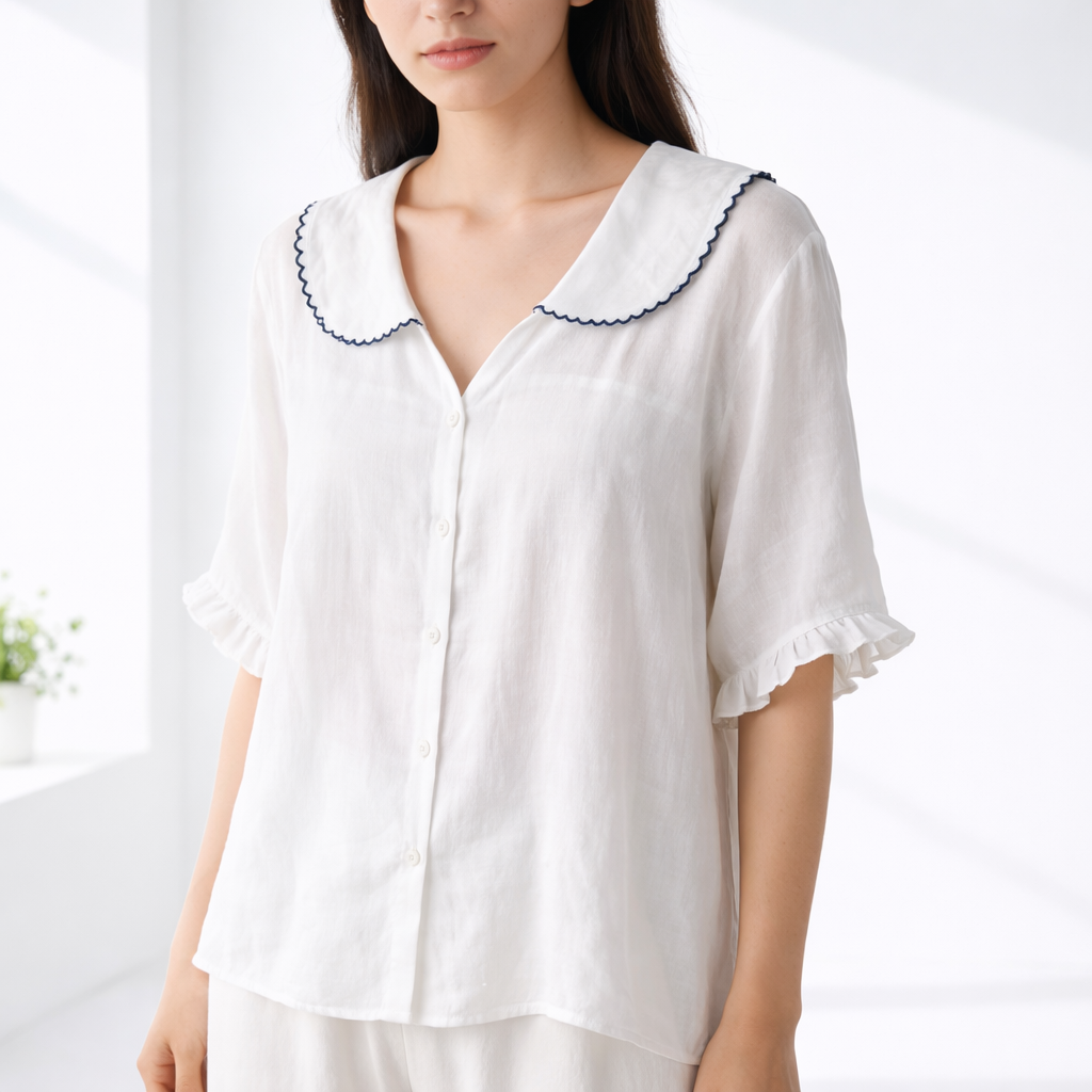 Dovelle | Vintage Collar Everyday Blouse