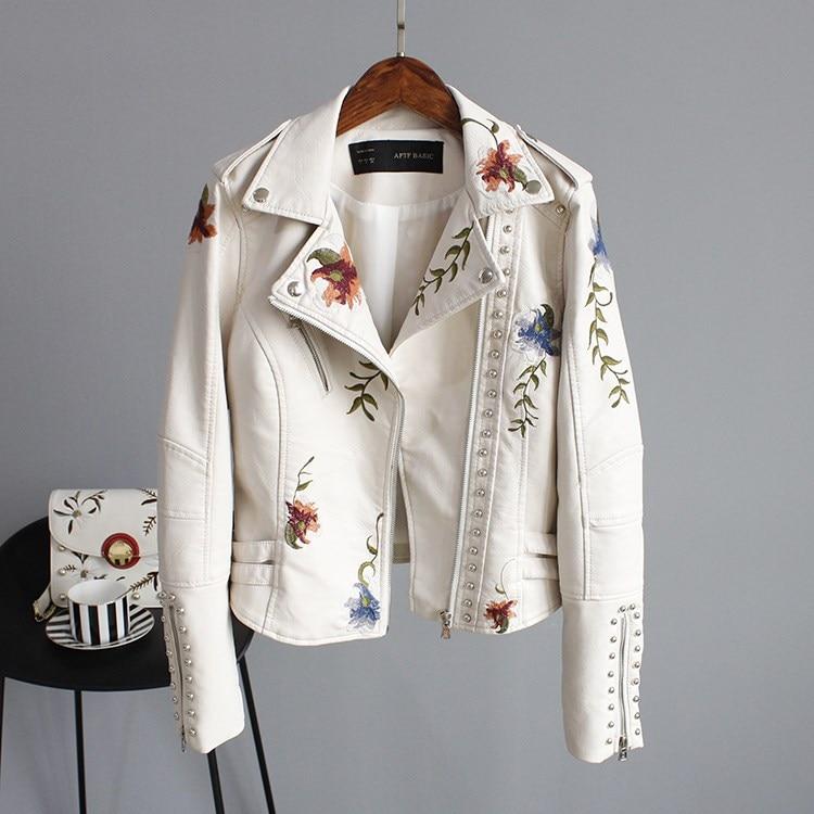 Petra | Embroidered Floral Moto Jacket