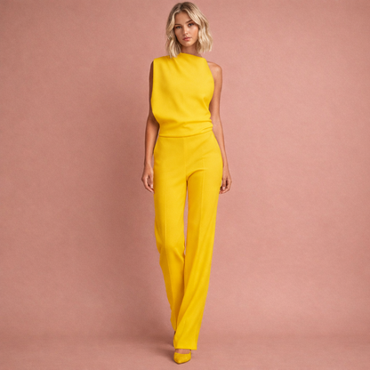 Marvelle | Draped Neck Occasion Jumpsuit
