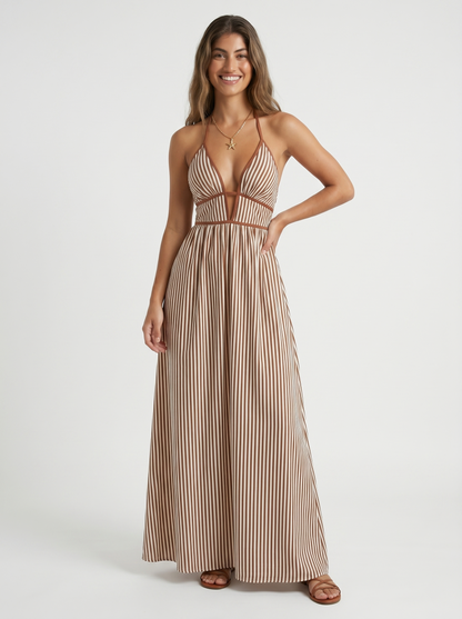 Jessamine | Breezy Striped Holiday Dress