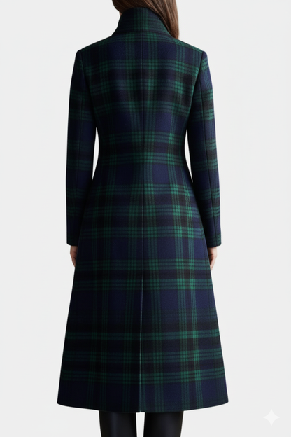 Zelda | Refined Plaid Long Coat