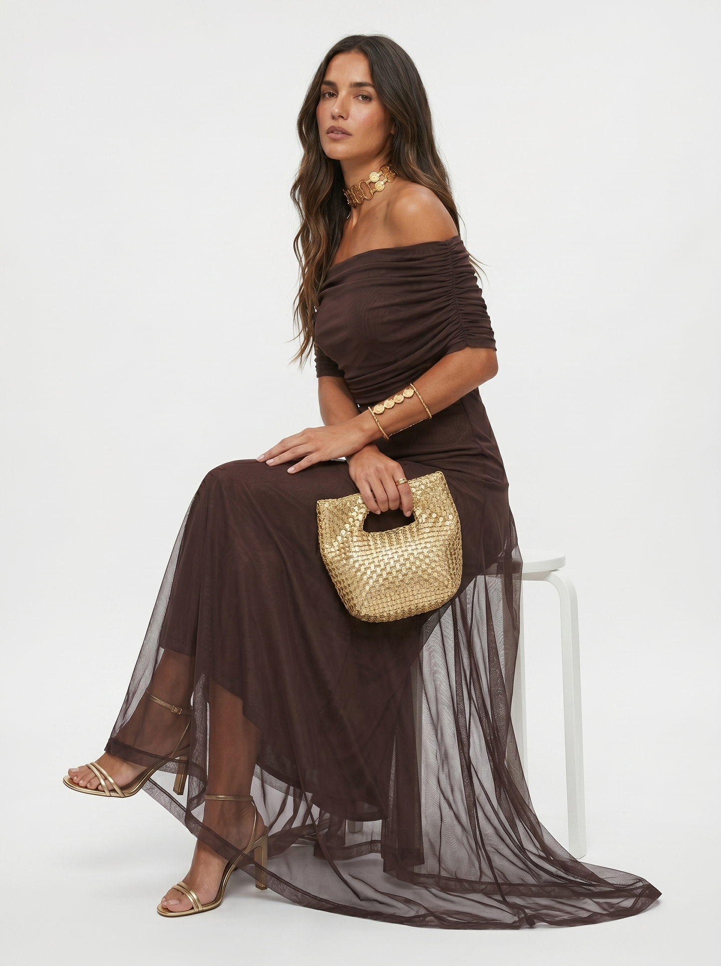 Clara | Linen Trim Detail Short Sleeve Midi Dress