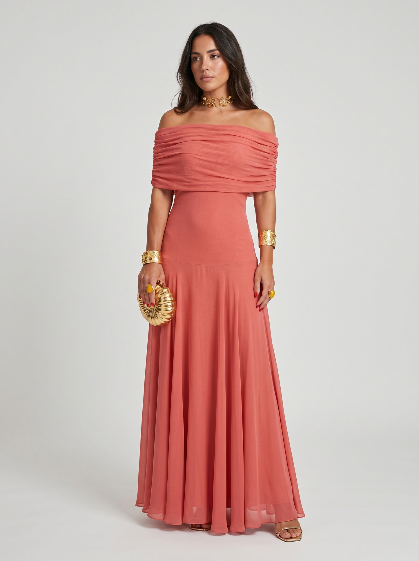 Clara | Linen Trim Detail Short Sleeve Midi Dress