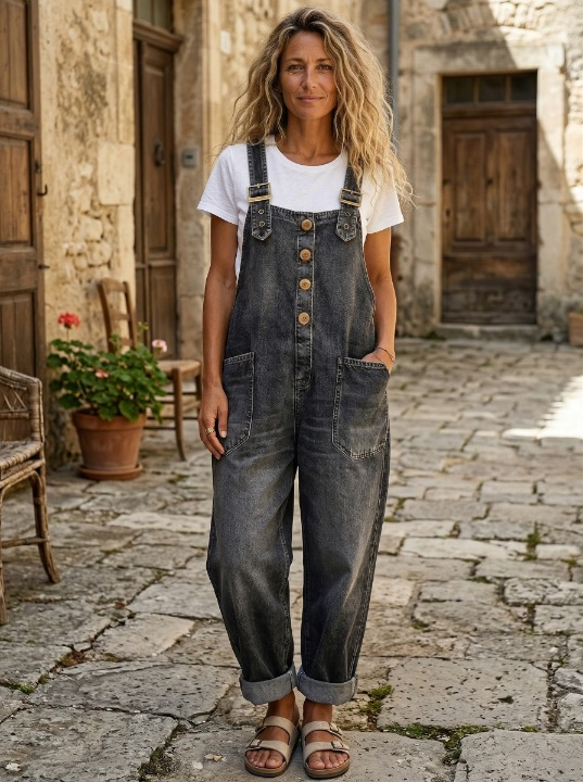 Mirelva | Casual Pocket Wide Leg Jumpsuit