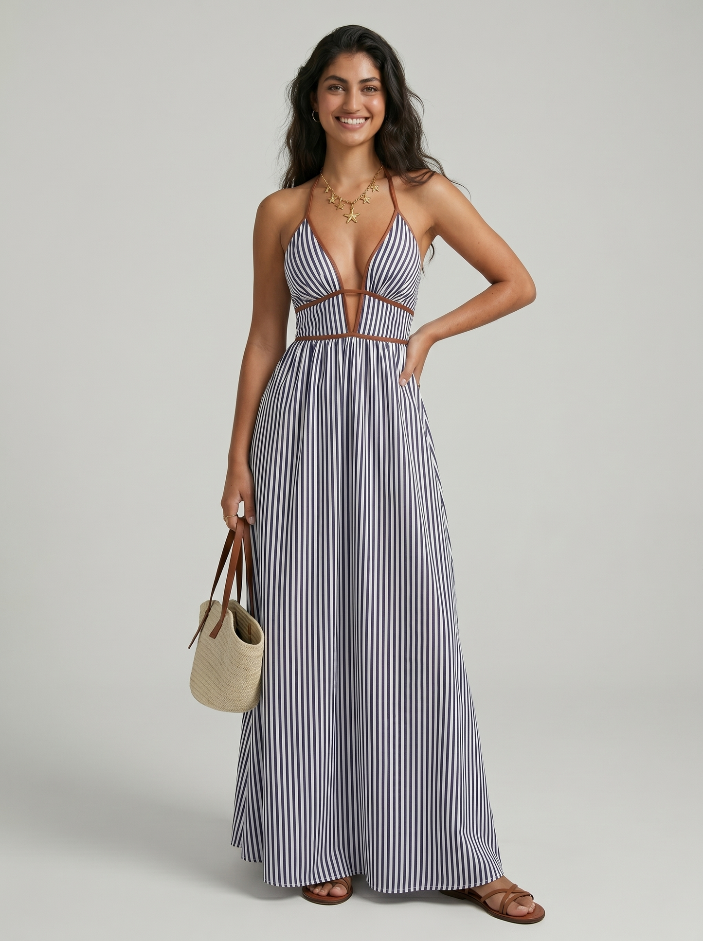 Jessamine | Breezy Striped Holiday Dress