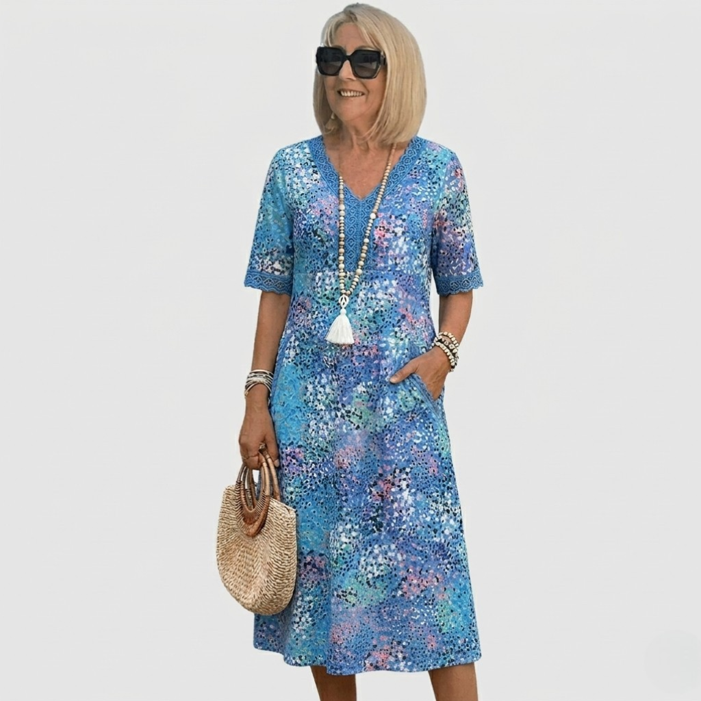 Thessavine | Casual Floral Tunic Dress