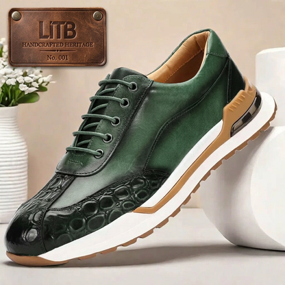 Zorvex | Croc Texture Casual Sneakers