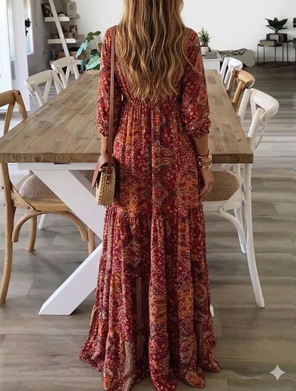 Briarose | Ethnic Print Empire Waist Dress