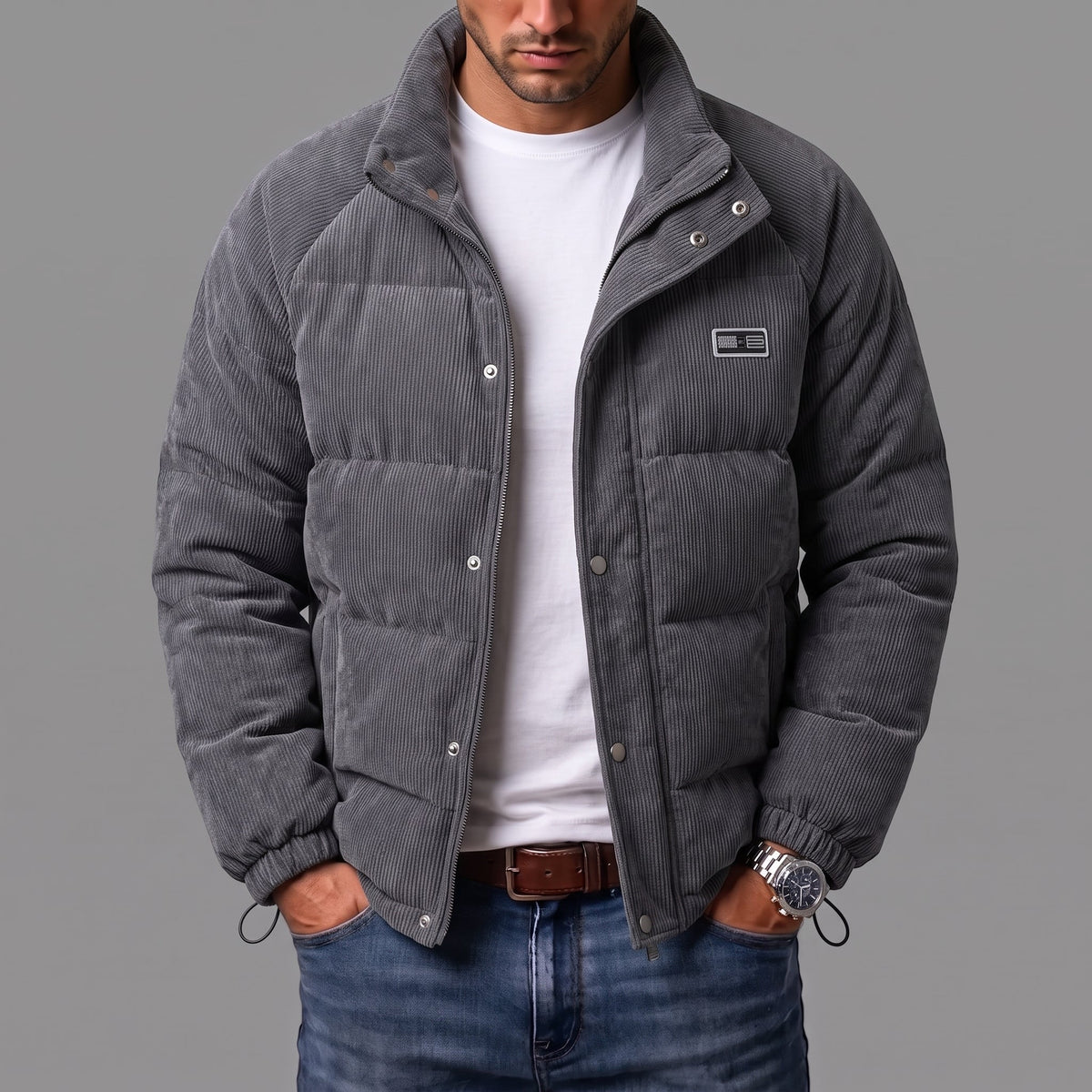 Victor | Warm Corduroy Puffer Jacket