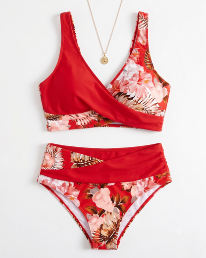 Vionette | Tropical Print Two Piece Swimwear