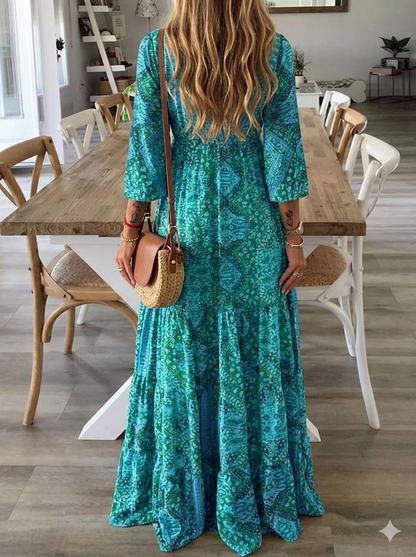 Briarose | Ethnic Print Empire Waist Dress