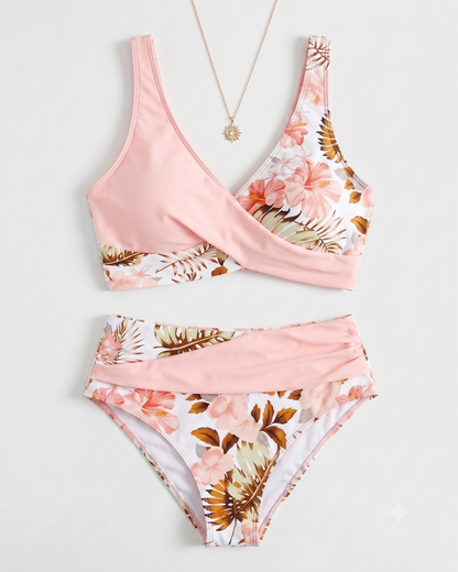Vionette | Tropical Print Two Piece Swimwear