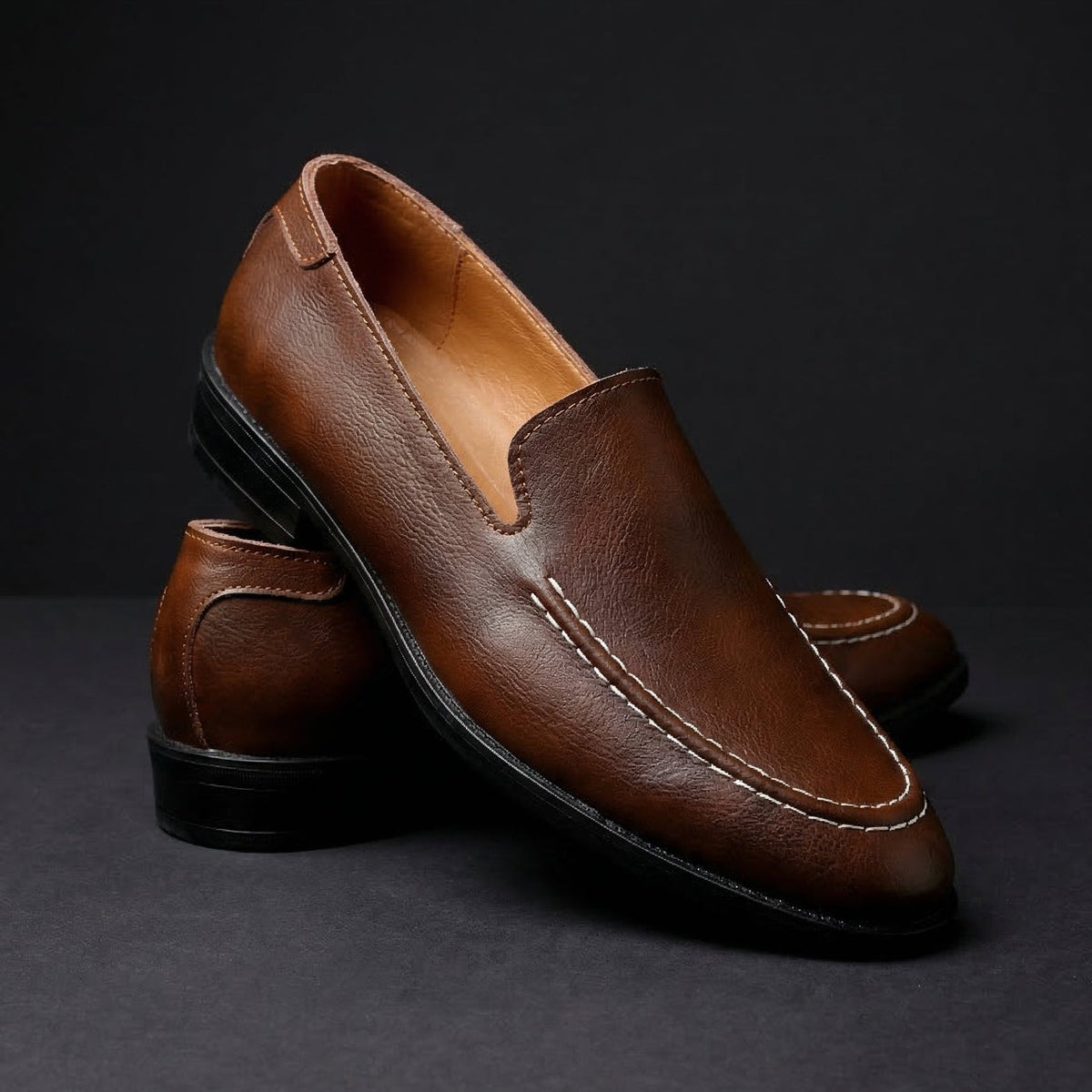 Corbyn | Premium Moc Toe Slip On Shoes