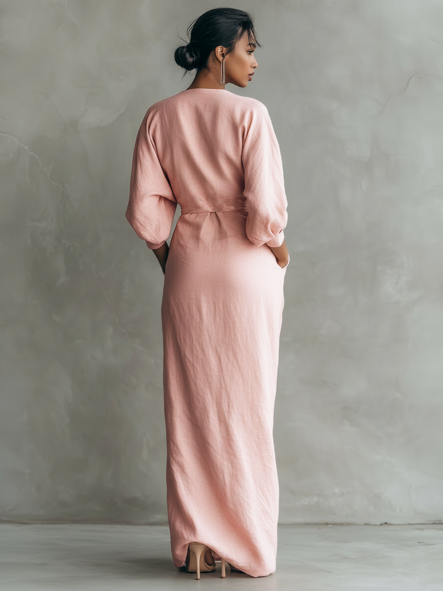 Aurelia | Draped Wrap Evening Dress