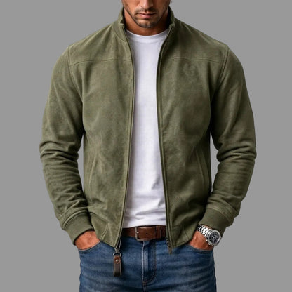 Calder | Refined Suede Zip Up Jacket