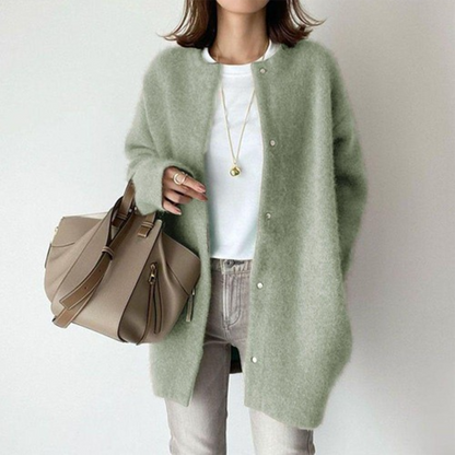 Melora | Relaxed Crew Neck Long Cardigan