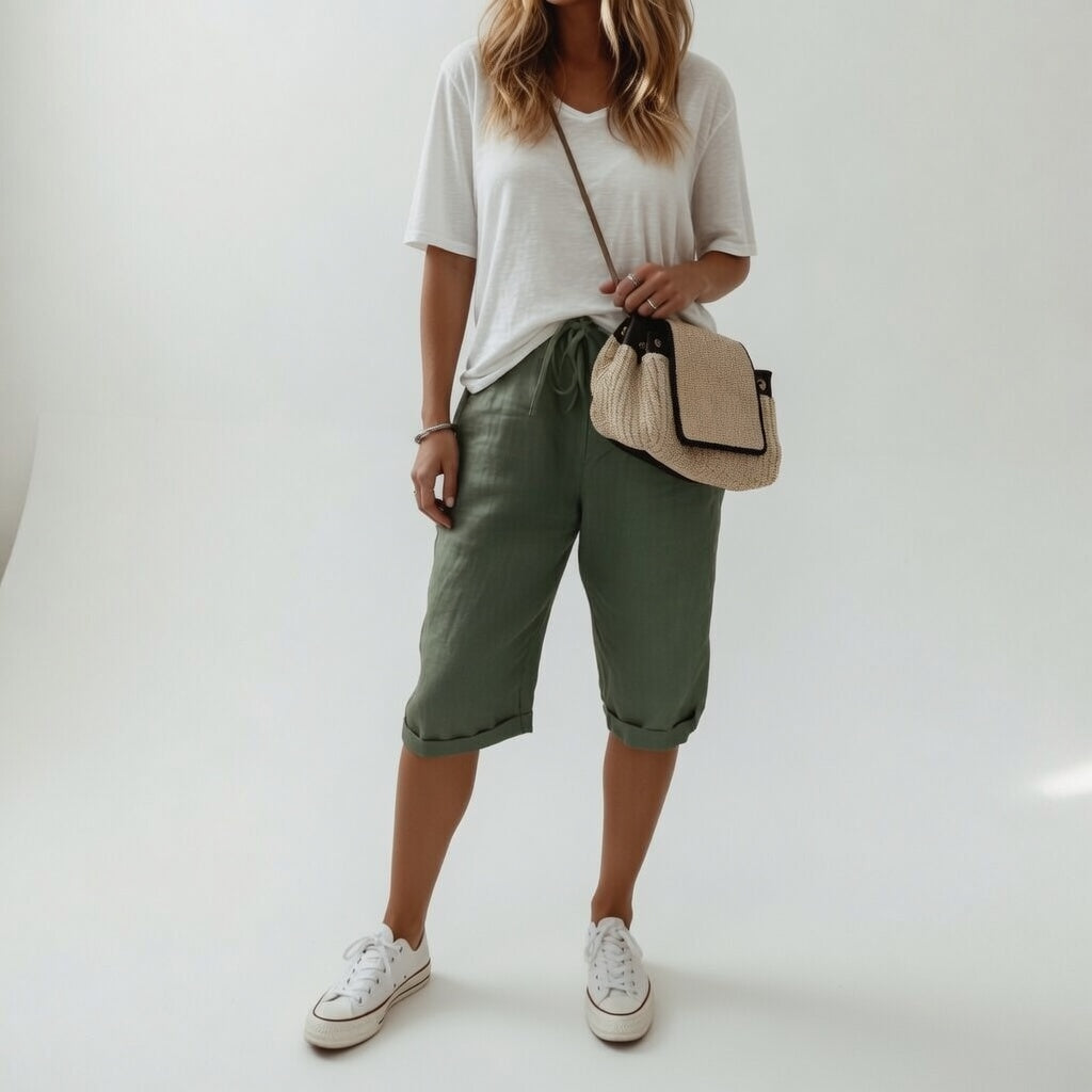 Solmira | Drawstring Capri Trousers