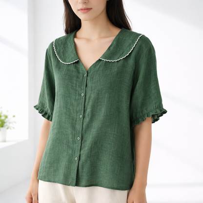 Dovelle | Vintage Collar Everyday Blouse