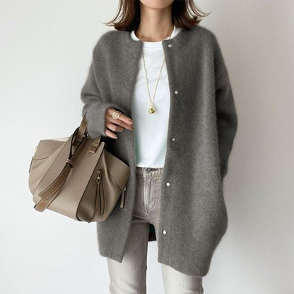 Melora | Relaxed Crew Neck Long Cardigan