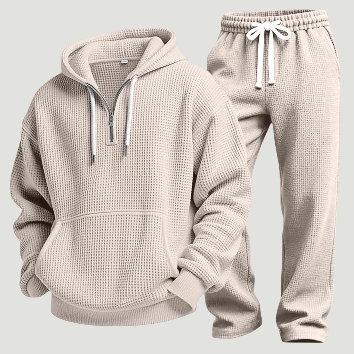 Xavion | Waffle Knit Hoodie and Jogger Set