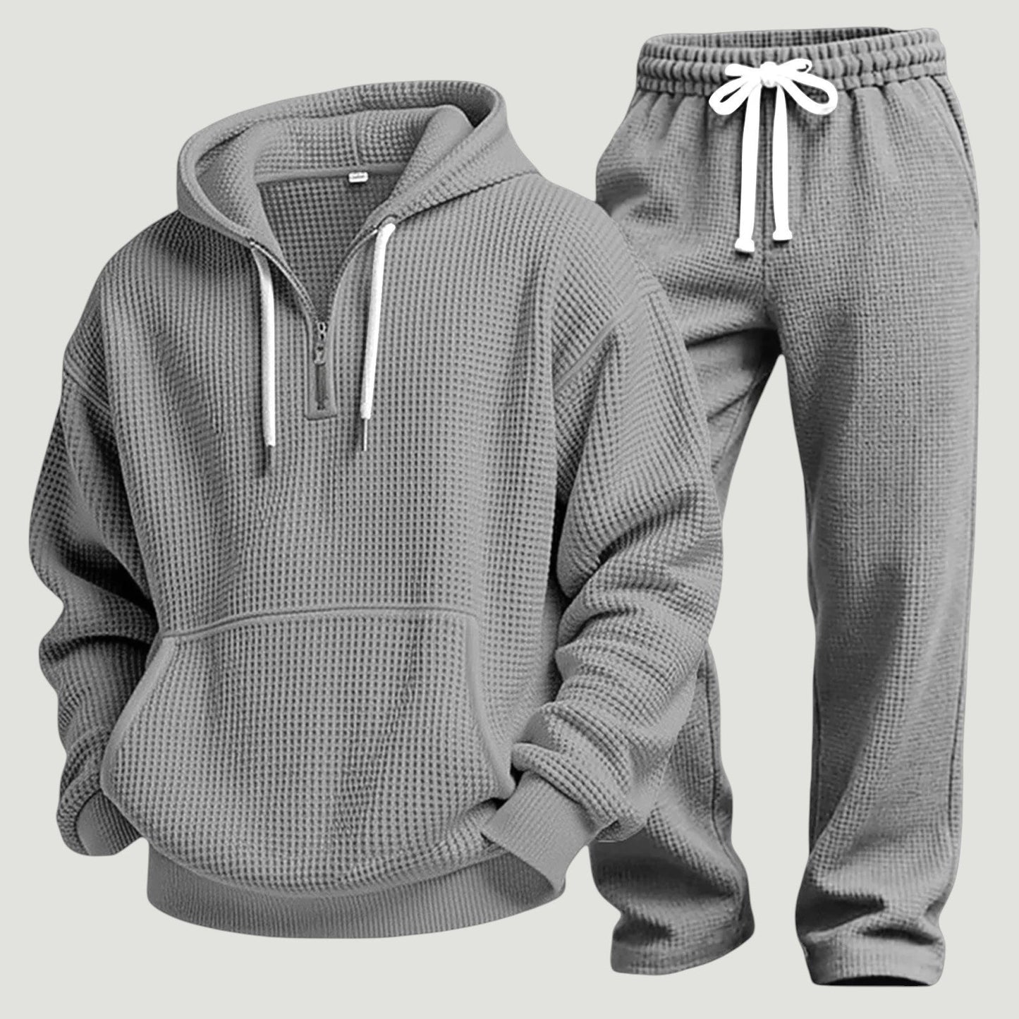 Xavion | Waffle Knit Hoodie and Jogger Set