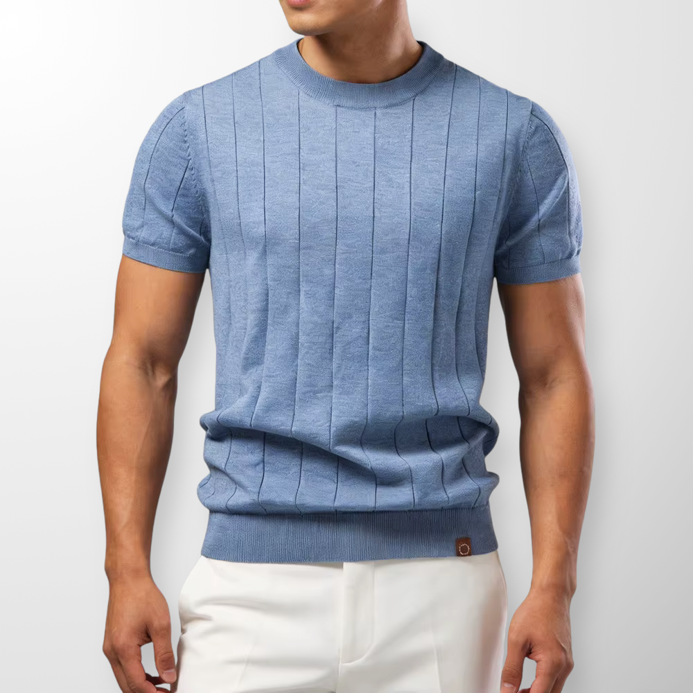 Tavric | Ribbed Knit Casual T Shirt