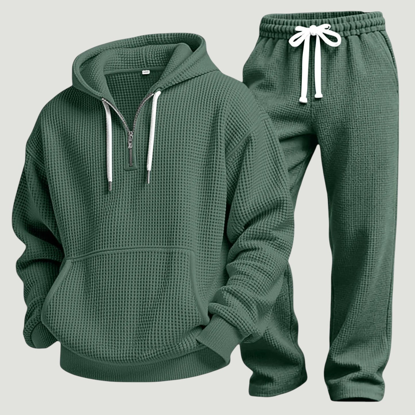 Xavion | Waffle Knit Hoodie and Jogger Set